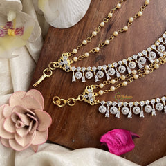 Vriksham Crystal Drop With Pearls AD Stone 3 Layer With Pearls Maatil-G19968