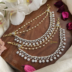 Vriksham Elegant CZ & Pearl AD Stone 3 Layer With Pearls Maatil-G19967