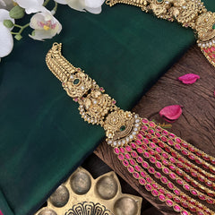 Vriksham Designer 8 layer Rani Haar Red Kundan 1 gm Gold Neckpiece-G18934