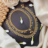 Vriksham Minimalists Golden Look Pearls Style Anklets-G21220