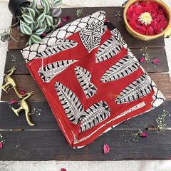 Vriksham Cream Designer Ajrakh Modal Silk Saree-VS4661