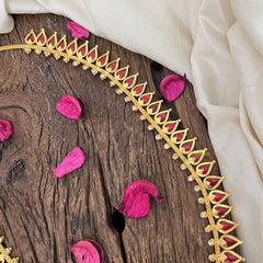 Vriksham Symbolic Red Stone Kerala 60 Manga Neckpiece-G18944