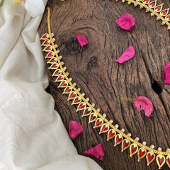 Vriksham Symbolic Red Stone Kerala 60 Manga Neckpiece-G18944