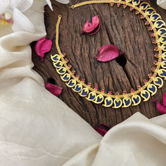 Vriksham Traditional Kerala Manga Neckpiece-30 Manga-Blue-G18946