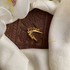 Vriksham Unique AD Stone Gold Look Alike Vangi Ring-Red-G16917