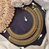 Vriksham Broad Bridal Gold Look Floral Nakshi Style Anklet-G21238