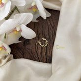 Vriksham Designer Bridal Naths/Nose pin-Red White & Green-G18939