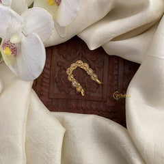 Vriksham Unique CZ Stone Vangi Ring-White-G16905