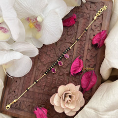 Vriksham Elegant Red Drop Stone Mangalsutra Bracelet-G18004