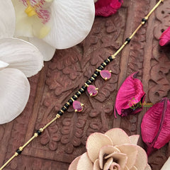 Vriksham Elegant Red Drop Stone Mangalsutra Bracelet-G18004