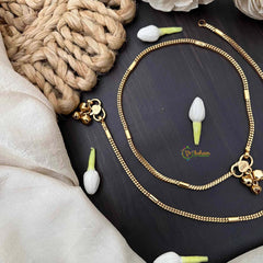 Vriksham Minimalist Gold Lightweight Daily Wear Anklets-G21225