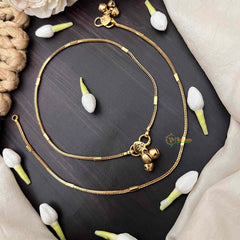 Vriksham Graceful Gold Chain Square Bar Anklet-G21231