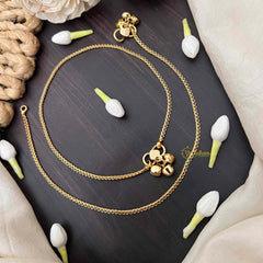 Vriksham Golden Cascade Wave Style Anklet-G21232