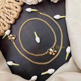 Vriksham Classic Double-Chain Gold Traditional Lightweight Daily Wear Anklets-G21227