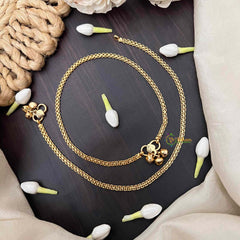 Vriksham Classic Double-Chain Gold Traditional Lightweight Daily Wear Anklets-G21227