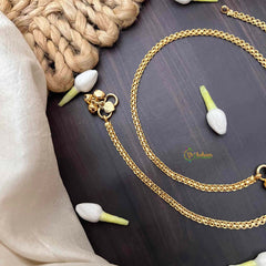 Vriksham Classic Double-Chain Gold Traditional Lightweight Daily Wear Anklets-G21227