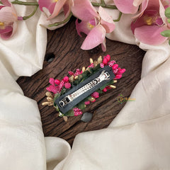 Vriksham Artificial Buds With Gold Pollen Hair Pin-Pink-HF-H1006