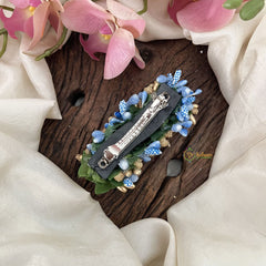 Vriksham Artificial Buds Gold Pollen Hair Pin-Blue-HF-H1008