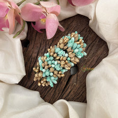 Vriksham Artificial Buds Gold Pollen Hair Pin-Pastel Green-HF-H1009