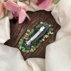 Vriksham Artificial Buds Gold Pollen Hair Pin-Green-HF-H1010