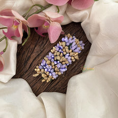 Vriksham Artificial Buds Gold Pollen Hair Pin-Lavender-HF-H1012