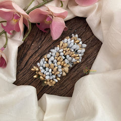 Vriksham Artificial Buds With Gold Pollen Hair Pin-Seliver-HF-H1015