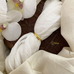 Vriksham Premium Floral Jadau Kundan Finger Ring-Green & White-J2704