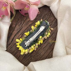 Vriksham Artificial Buds With Gold Pollen Hair Pin-Yellow-HF-H1019