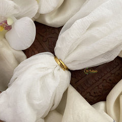 Vriksham Premium Flower Jadau Kundan Finger Ring-Green & White-J2705