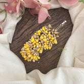 Vriksham Artificial Buds With Gold Pollen Hair Pin-Light Yellow-HF-H1023