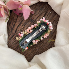 Vriksham Artificial Buds With Gold Pollen Hair Pin-Peach-HF-H1024