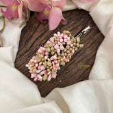 Vriksham Artificial Buds With Gold Pollen Hair Pin-Peach-HF-H1024