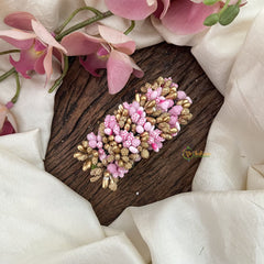 Vriksham Artificial Buds With Gold Pollen Hair Pin-Light Pink-HF-H1025