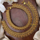 Vriksham Elegant Bridal Gold Look Leaf & Doted Style Anklet-G21237