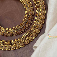 Vriksham Elegant Bridal Gold Look Leaf & Doted Style Anklet-G21237