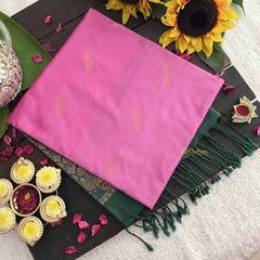 Vriksham Hot Pink With Green Pallu Soft Silk Saree-VS4868