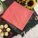 Vriksham Pitch With Green Pallu Soft Silk Saree-VS4864