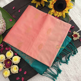 Vriksham Melon With Green Pallu Soft Silk Saree-VS4871