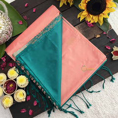 Vriksham Melon With Green Pallu Soft Silk Saree-VS4871