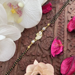 Vriksham Ganga Jamuna Style Hearts Mangalsutra Bracelet-G17994