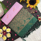 Vriksham Lavender With Green Pallu Soft Silk Saree-VS4863