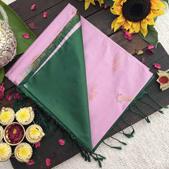 Vriksham Lavender With Green Pallu Soft Silk Saree-VS4863