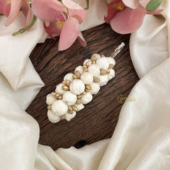 Vriksham Mallipoo Jasmine Hair Clip-Pearl-HF-H1036