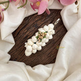 Vriksham Mallipoo Jasmine Golden Pollen Hair Clip-Pearl-HF-H1037