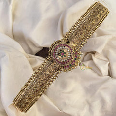 Vriksham Designer AD Stone Hipbelt-Pastel Green Bead-G15775