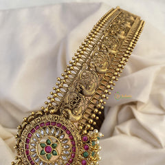 Vriksham Designer AD Stone Hipbelt-Pastel Green Bead-G15775