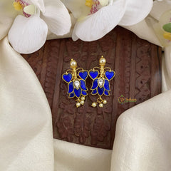 Vriksham Lotus Maharashtrian Style Press Bugadi-Blue-Pearl-J2721