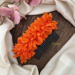 Vriksham Artificial Burnt Orange Flower Hair Comb-HF-H1041