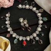 Fancy Multicolor Victorian Diamond Choker-VV1541