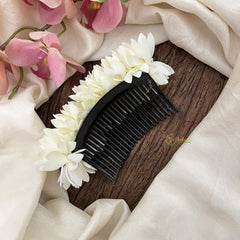 Vriksham Artificial Burnt White Flower Hair Comb-HF-H1043